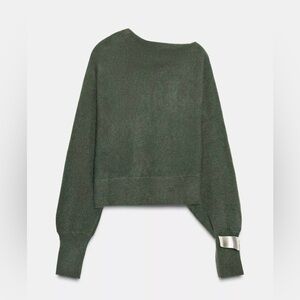 ZARA ASYMMETRIC KNIT JUMPER WITH CUFF BRACELET